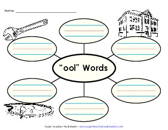 Word Web (-ool) Word Families Worksheet