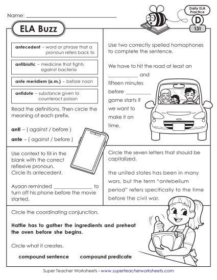aELA Buzz: Week 27<br>Worksheets 131 through 135