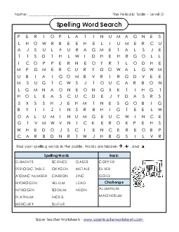 Word Search Puzzle  Spelling D Worksheet