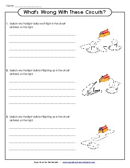 Electrical Circuits 6th Grade Science Worksheet