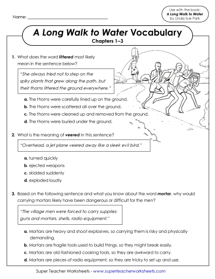 aVocabulary Questions (Chapters 1–3)