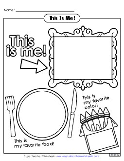 This Is Me Drawing Activity  Backtoschool Worksheet