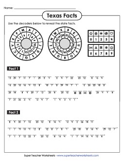 Cryptogram Puzzle Free States Individual Worksheet