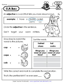 ELA Buzz: Week 15 Worksheets 71 through 75 Daily Ela Review Worksheet