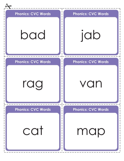 New CVC Flash Cards Worksheet New CVC Flash Cards Worksheet