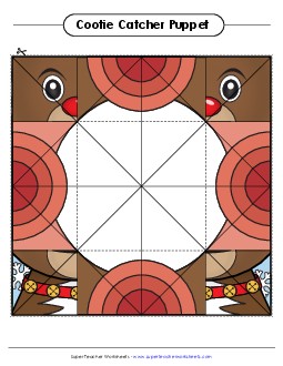 Cootie Catcher Reindeer Christmas Worksheet