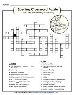 Crossword Puzzle (C-12) Spelling C Worksheet