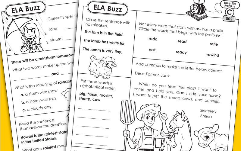 ela buzz c Worksheets