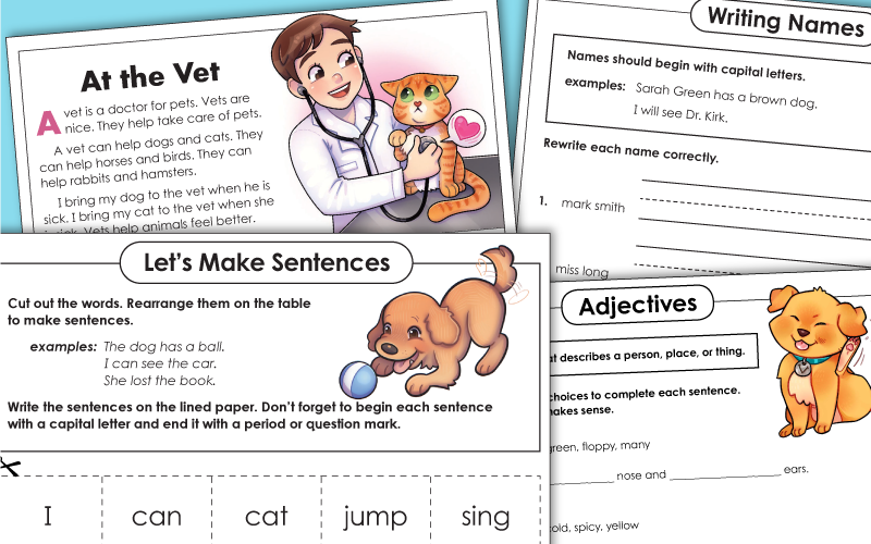 first grade ela worksheets 1st Worksheets