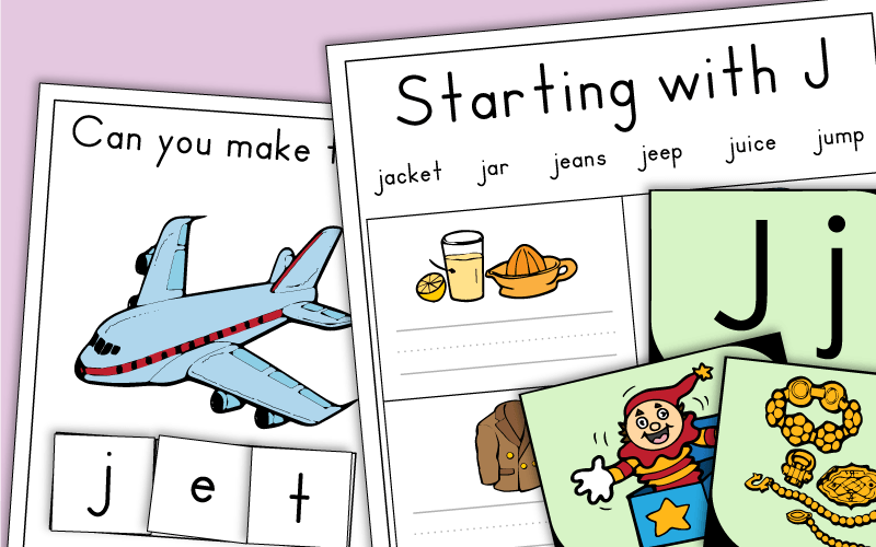 Trace The Words That Begin With The Letter J Worksheet Twisty Noodle 