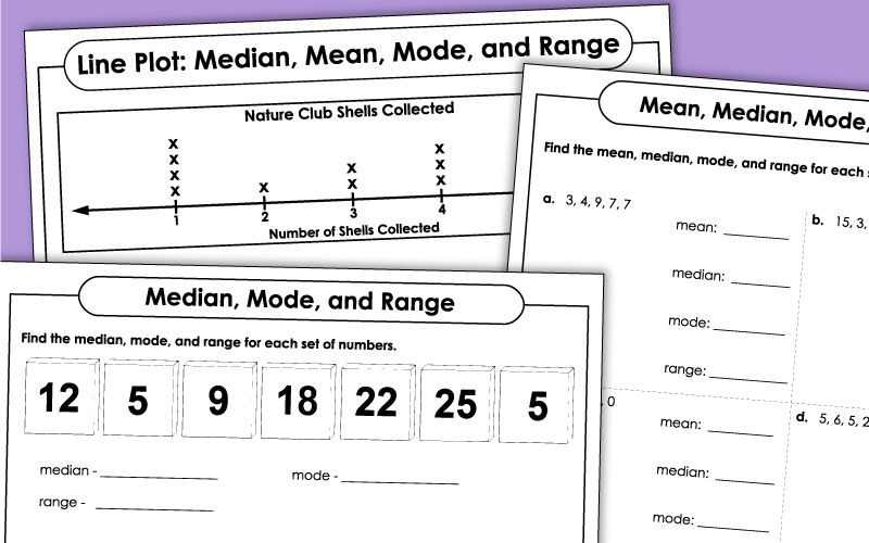 Range & Mode Worksheets
