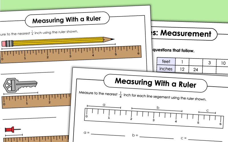 measurement worksheets yards feet inches