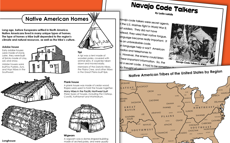 Kindergarten Reading Worksheets Native American