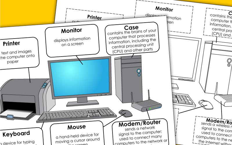 parts-of-a-computer-worksheets