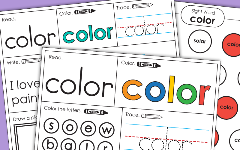 Sight Word: color