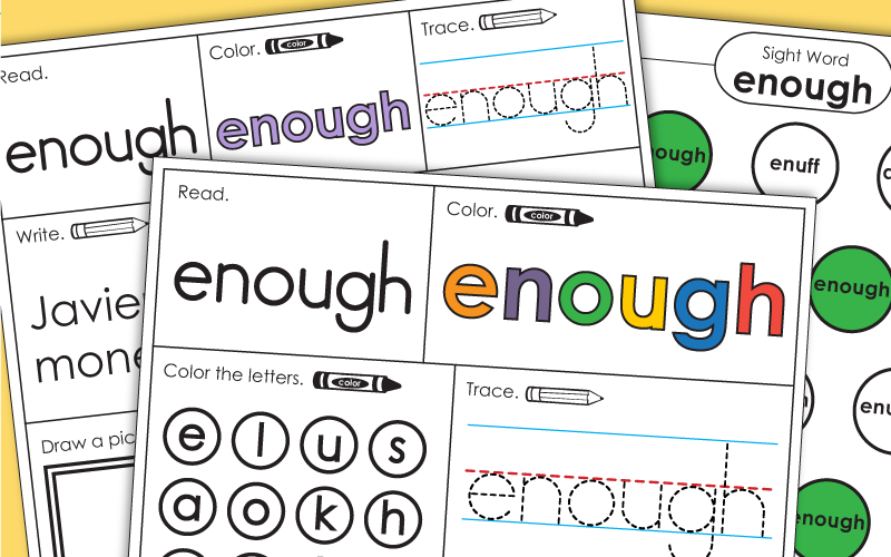 Sight Word: enough