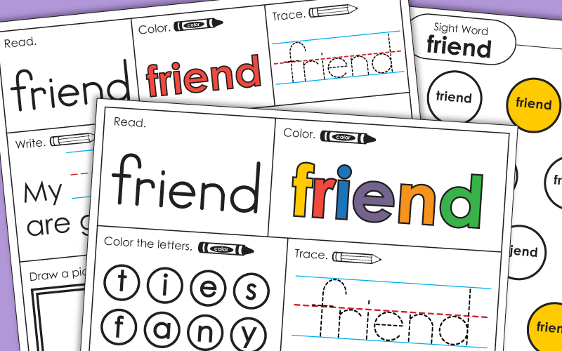 Sight Word: friend