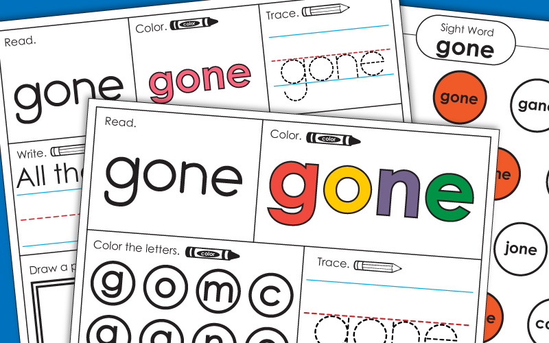 Sight Word: gone