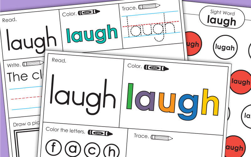 Sight Word Worksheets: Laugh