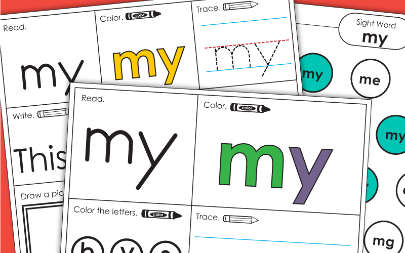 Sight Word Worksheets: My