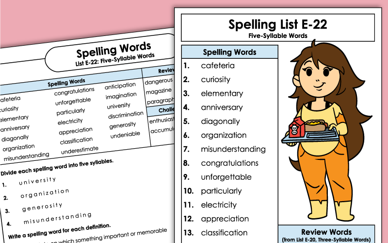 Fifth Grade Spelling List E 22