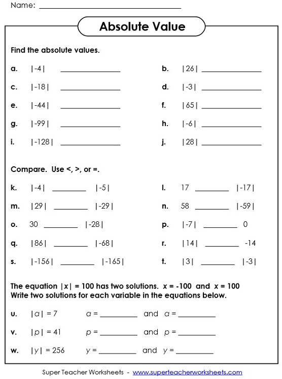 absolute-value-worksheets