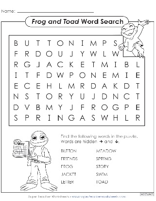 Book Frog And Toad Are Friends Word Search