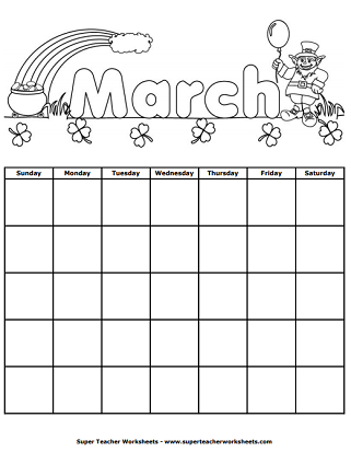 printable calendars for kids