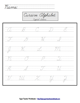 teach cursive worksheets printable
