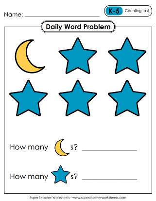 kindergarten math writing problems