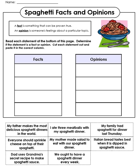 Fact And Opinion Anchor Chart Printable Online Shopping