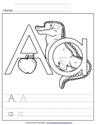 letter a worksheets recognize trace print