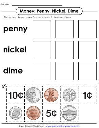 Penny And Nickel Worksheet