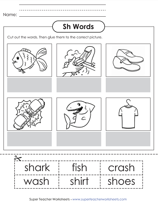 FREE Printable SH Sound Words Digraph Worksheets, 48% OFF