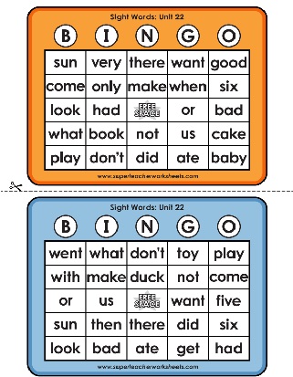 Sight Words Games - Printable