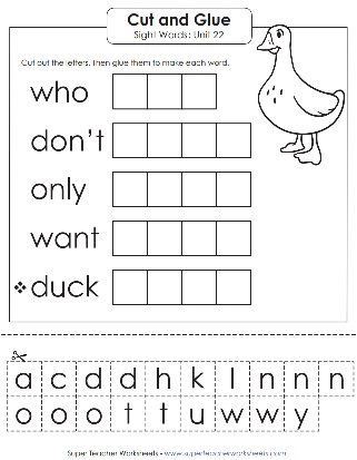 Sight Words Activity - Printable