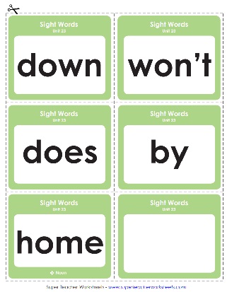 Printable Sight Words Flashcards