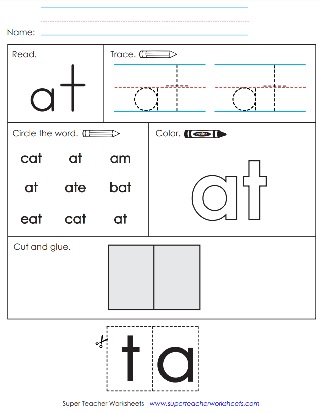 Sight Word - AT - Printable