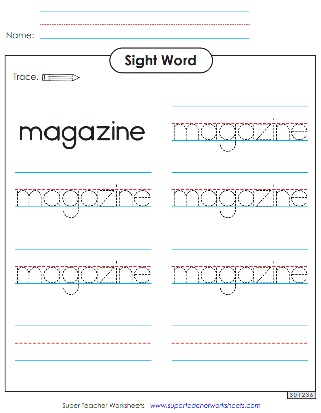 Magazine - Sight Word Worksheets