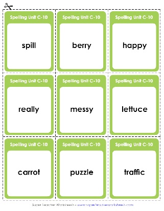 Third Grade Spelling Flashcards