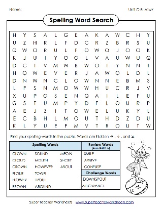 Spelling Word Search - C8