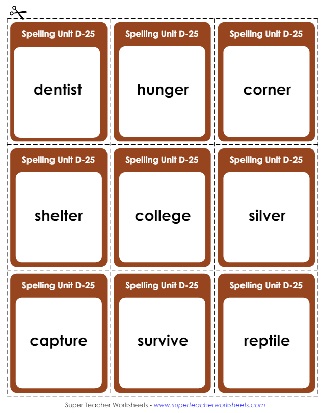 4th Grade Spelling Flashcards