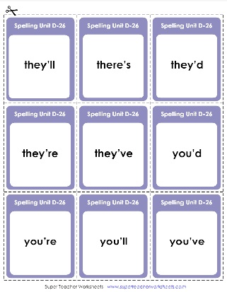 Grade 4 Spelling Flashcards