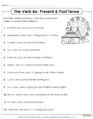 Verbs - Past and Present Worksheet