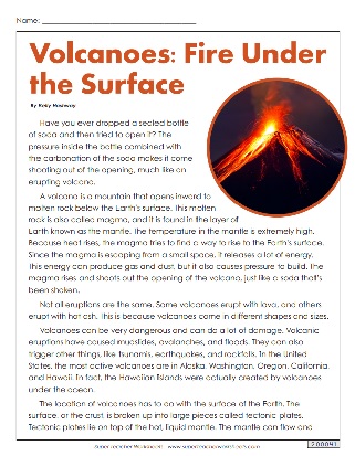 Volcano Reading